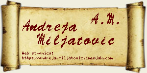 Andreja Miljatović vizit kartica